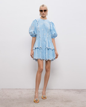 Alemais Голубое платье Maizy с вышивкой 6131D