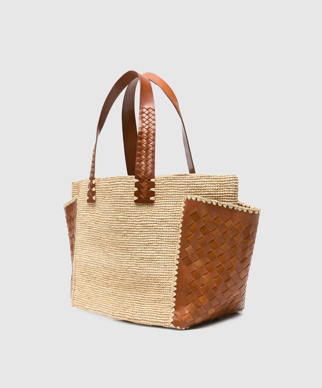 Dragon Бежева сука-тоут Chloe з рафії SZS6SDCHL зображення 3