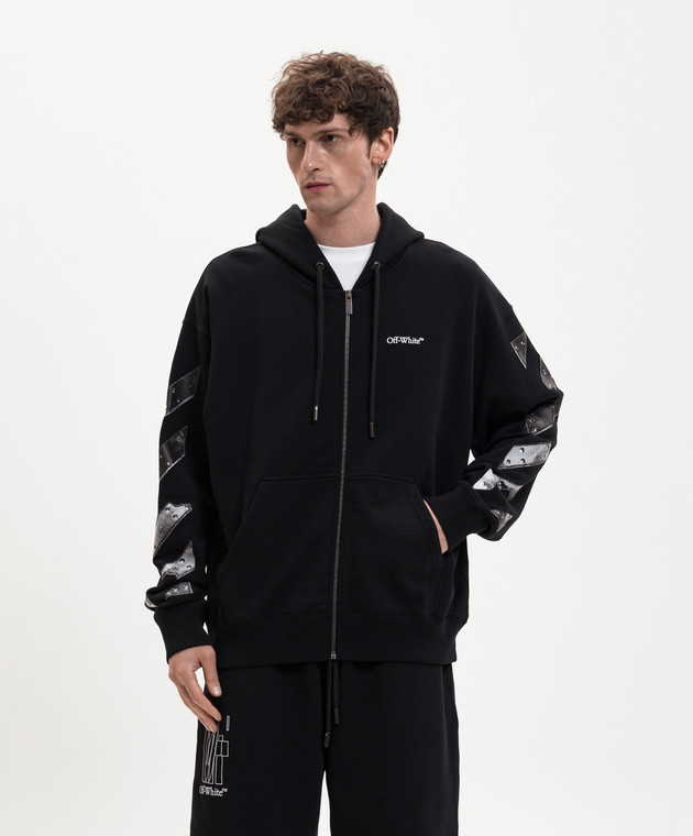 Off-White Черная спортивная куртка 44MBE015S26F001 изображение 3