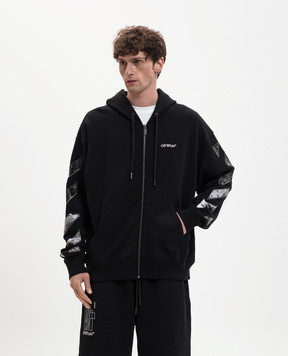 Off-White Черная спортивная куртка 44MBE015S26F001