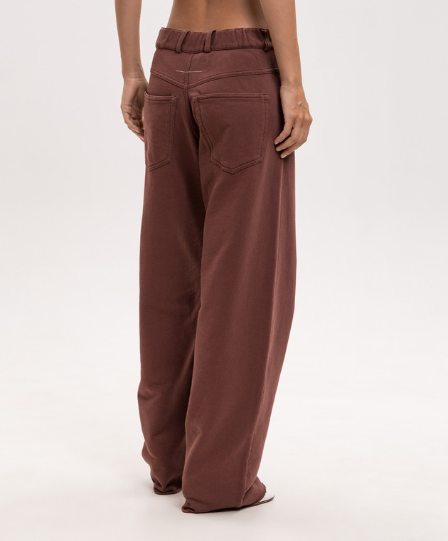 Maison Margiela MM6 Коричневые брюки S52KA0581M25025 изображение 4