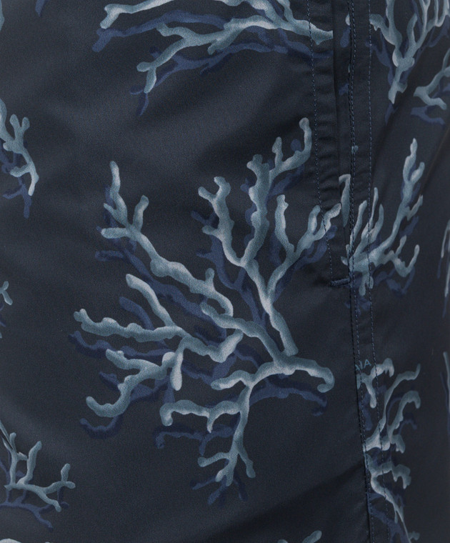 ISAIA Серые шорты для плавания в брендовый принт COSI19BW252 изображение 4