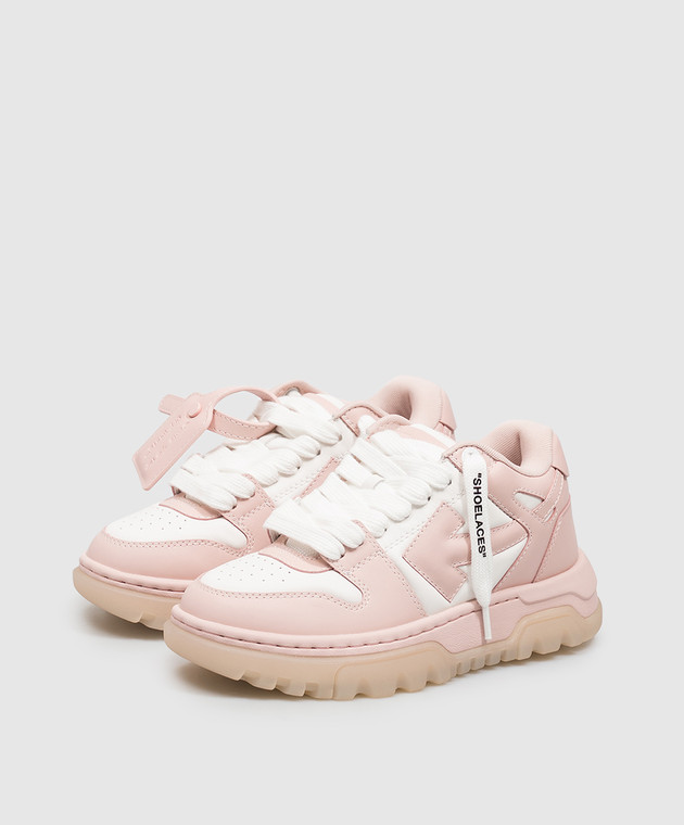 Off-White Рожеві шкіряні кросівки OOO Chunky OF05743655 зображення 2