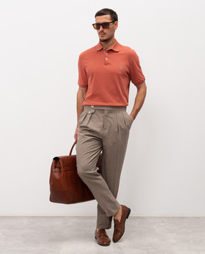 Brunello Cucinelli Красное поло с принтом эмблемы ME8548788