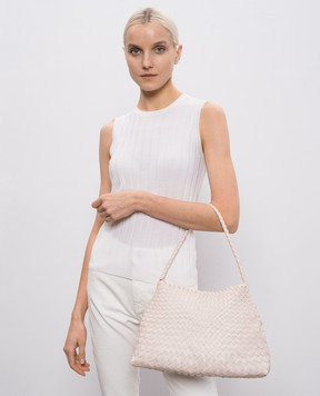 Dragon Розовая кожаная плетеная сумка Santa Maria DGS68700