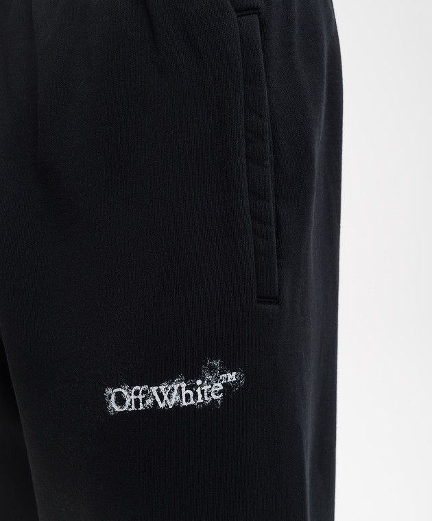 Off-White Черные джоггеры с принтом логотипа 44MCH057S26F003 изображение 5