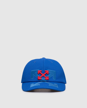 Off-White Синя кепка з емблемою OMLA04AF25FAB006