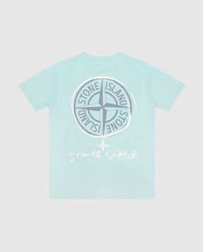 Stone Island Дитяча зелена футболка з принтом логотипа L1S162100009S03771012