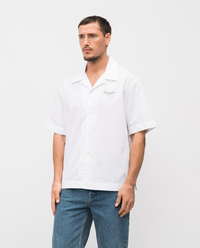 Givenchy Біла сорочка з принтом логотипа BM618F1YJQ