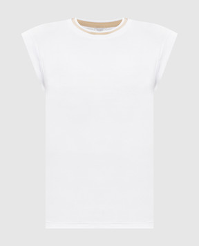 Peserico Білий топ з ефектом накладання шарів S06940J05669D