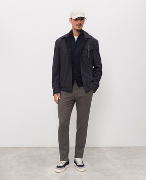 Sease Синяя куртка с логотипом JJ076TN286