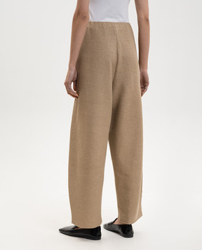 BOBOUTIC Бежеві штани із шовком та льоном 5025