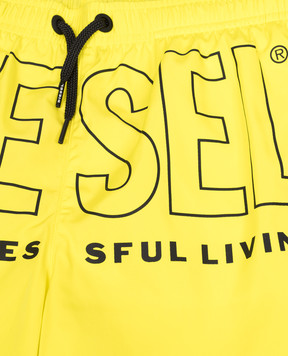 Diesel Дитячі жовті шорти для плавання Midit J02699KXBPB