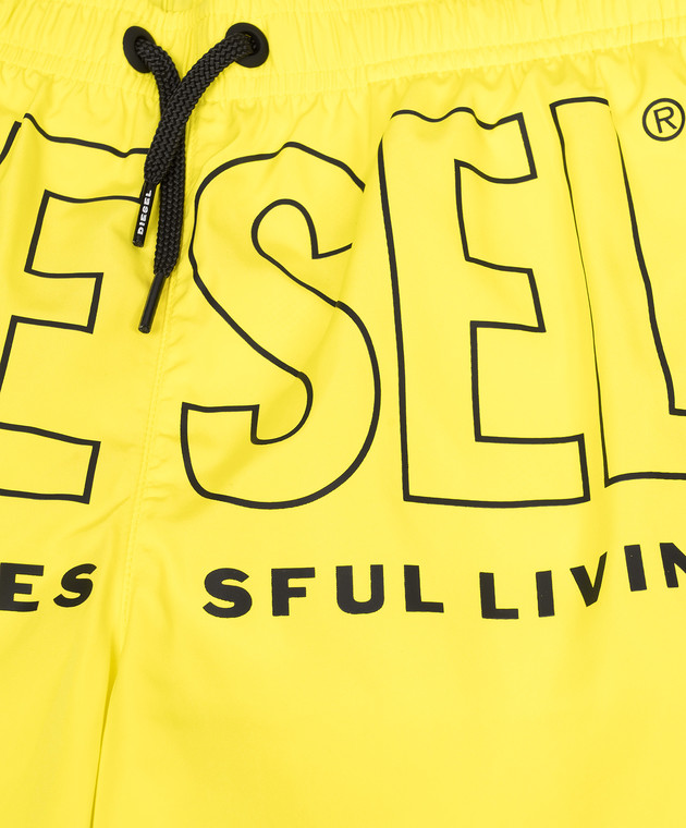 Diesel Дитячі жовті шорти для плавання Midit J02699KXBPB зображення 3