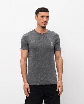 Versace Сіра меланжева футболка з емблемою Medusa AUU010051A10011