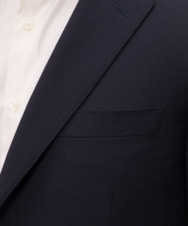 Canali Синий костюм из шерсти AN000191228020 изображение 5