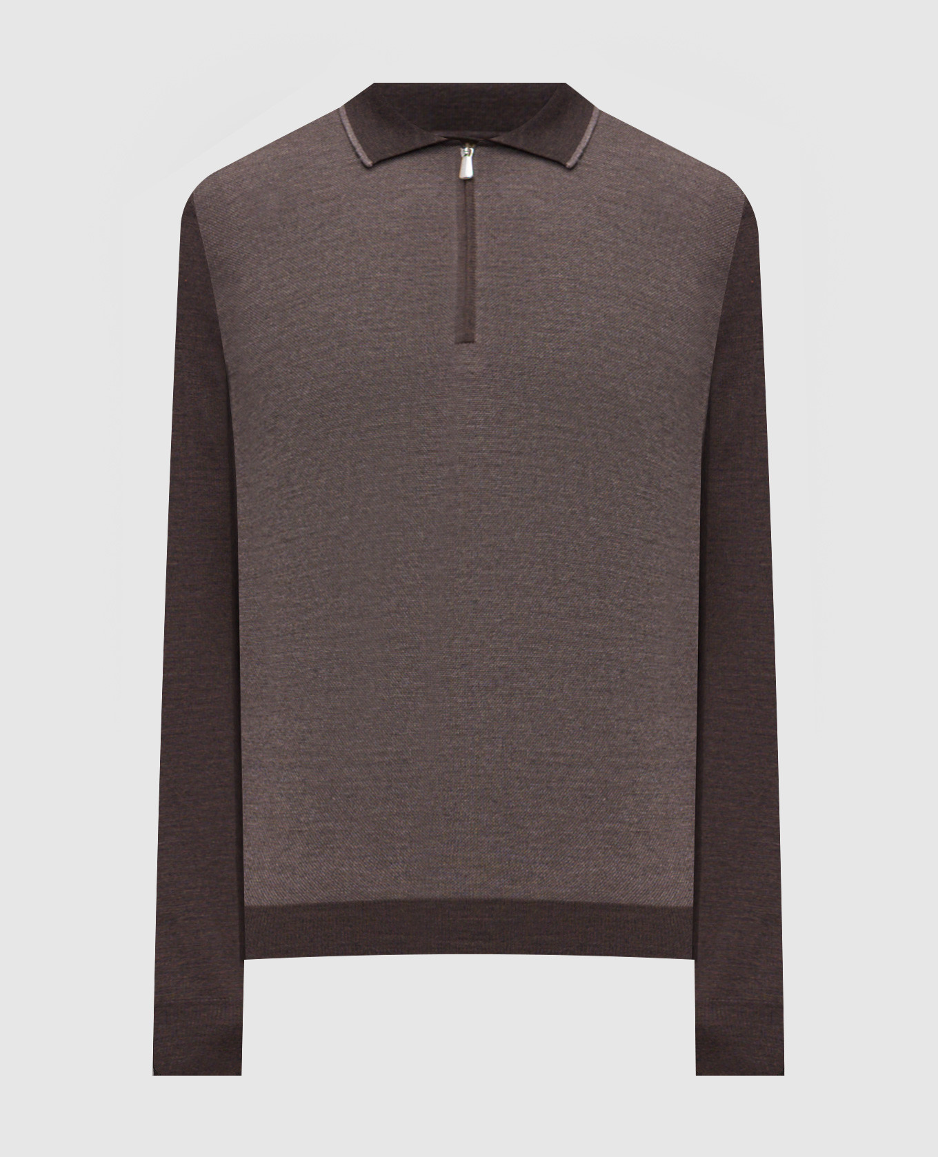 Коричневое поло из шерсти