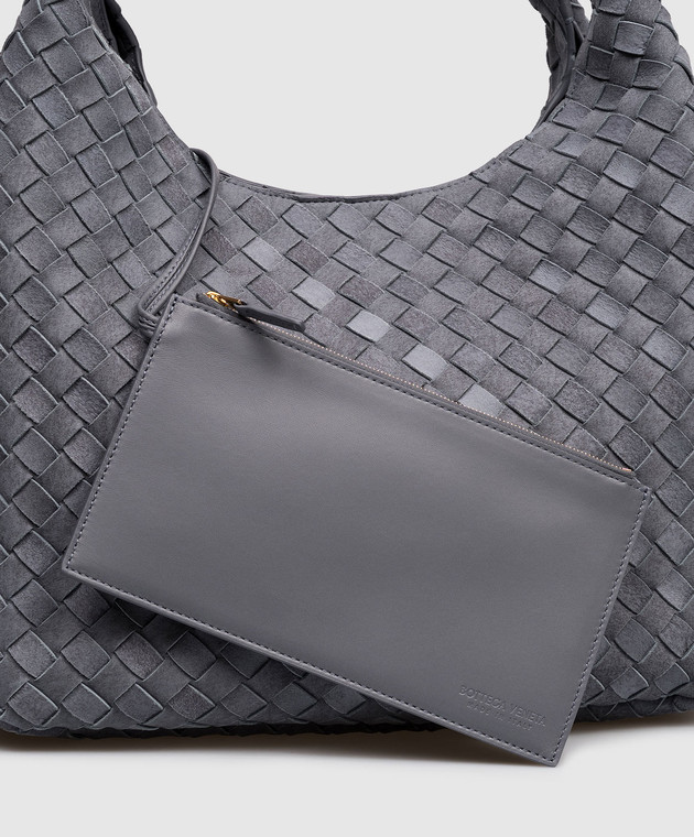 Bottega Veneta Серая замшевая сумка Campana 844250V6FQ0 изображение 4