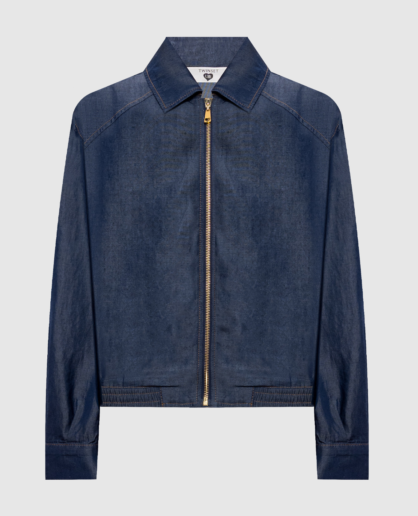 Синяя куртка с эффектом денима