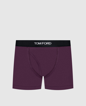 Tom Ford Фіолетові труси-боксери з візерунком логотипа T4LC31040