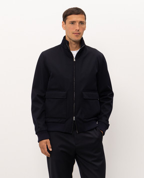 Herno Синя куртка з вовни GI000665U33186