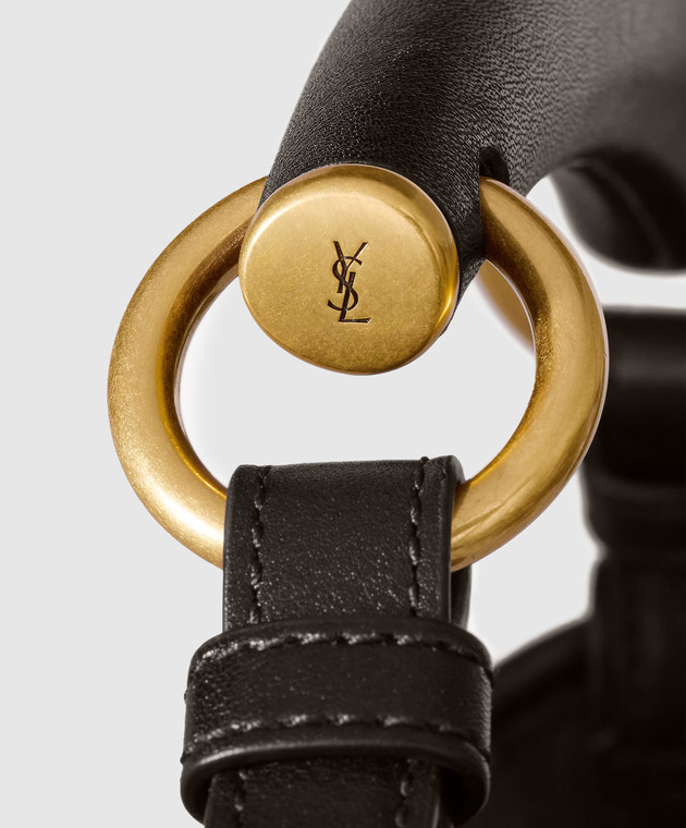 Saint Laurent Коричневая кожаная сумка-хобо MOMBASA 862029AAGWK изображение 4