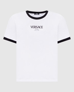 Versace Біла футболка з логотипом 10226561A16685