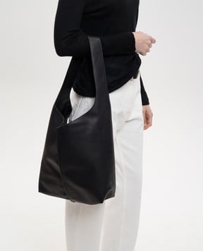 The Row Чорна шкіряна сумка  Bindle Stitch W1872L72