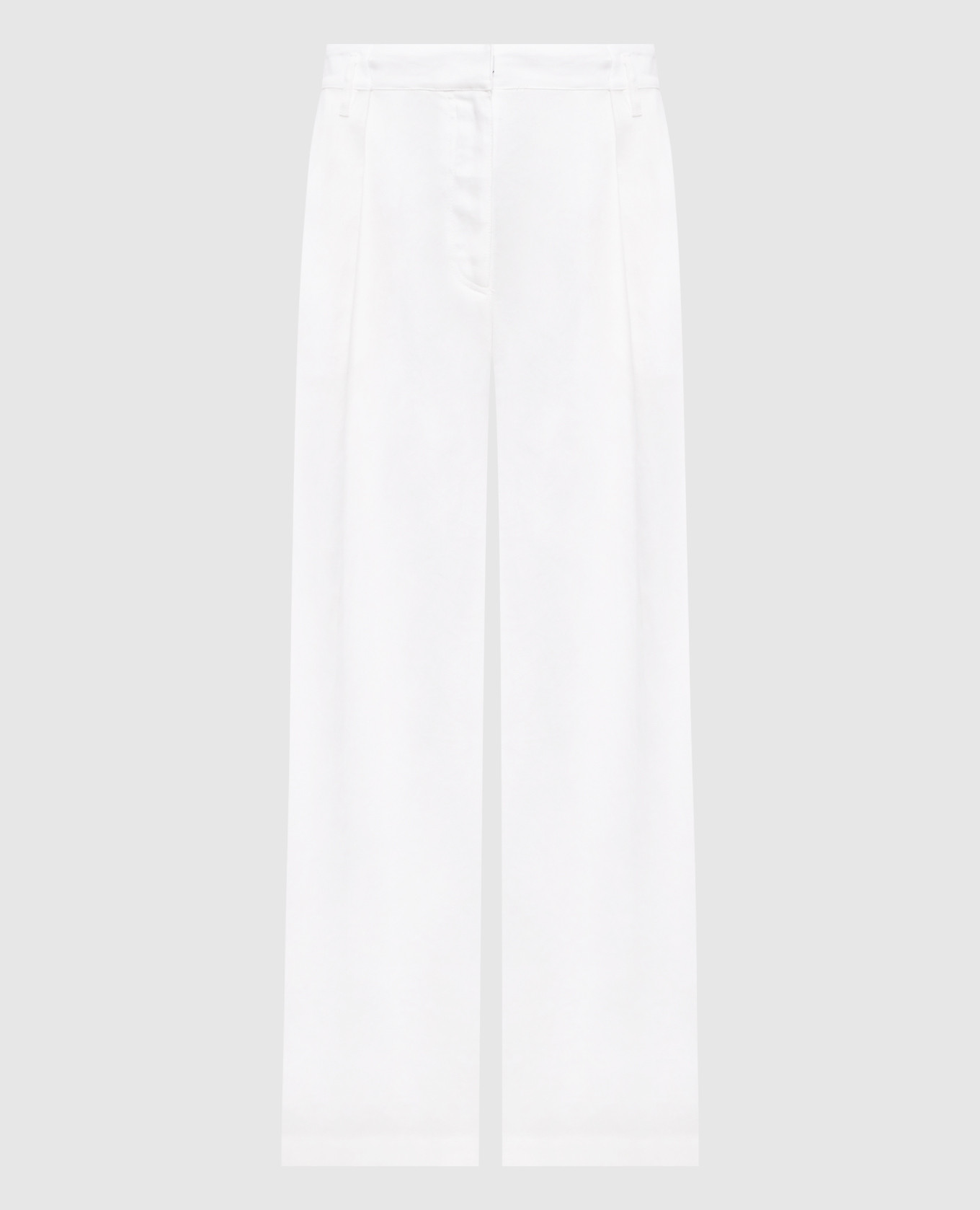 Білі штани з ланцюжком моніль