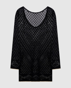 Agnona Черное ажурное платье KR110287C080P