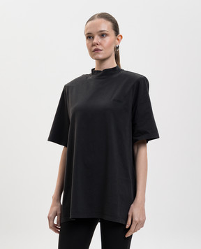 The Attico Чорна футболка з вишивкою логотипа 260WCT00360JJJ025AA