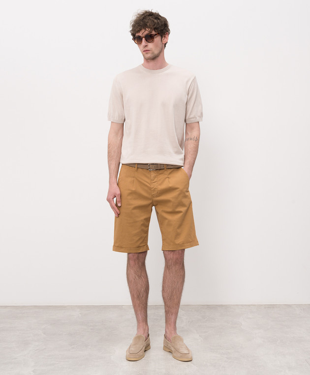 MooRER Коричневые шорты ALICUDI с отворотами ALICUDIBB изображение 2