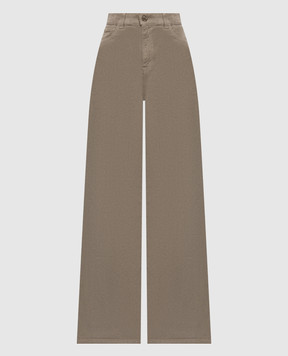 Twinset Бежевые бархатные брюки 262TT2362