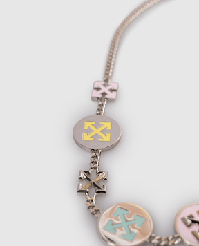 Off-White Серебристая цепочка Button Arrow OWOB14AS26MET001