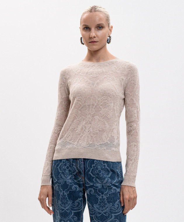 Etro Бежевый свитер из шерсти WRKE0177AQ12O изображение 3