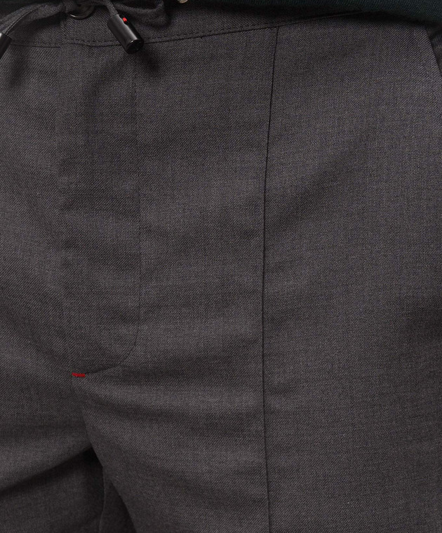ISAIA Серые брюки из шерсти PNC053P9010 изображение 5