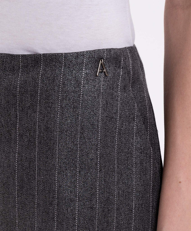 Twinset Серая юбка в полоску 262AP2434 изображение 5