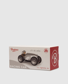 Baghera Сувенір сріблястий вінтажний гоночний автомобіль 480