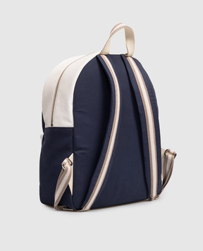 Brunello Cucinelli Детский синий рюкзак с принтом BDYTOB131