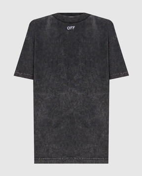Off-White Сіра футболка з принтом 2AA089F25JER003