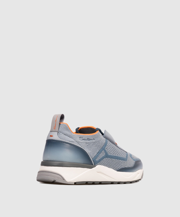 Santoni Голубые кроссовки MBIO22135BGRCOTZ изображение 3