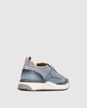 Santoni Голубые кроссовки MBIO22135BGRCOTZ