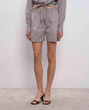 Brunello Cucinelli Шорти з шовком в смужку MH746DB699