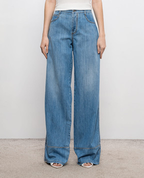 Ermanno Scervino Блакитні джинси з ефектом потертості D487P304FRQ