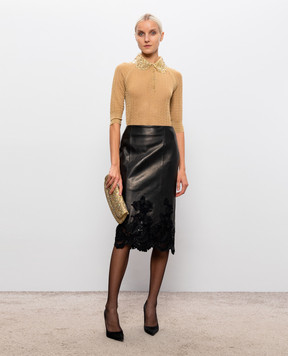 Ermanno Scervino Бежеве поло з люрексом D495L701APCTNYX