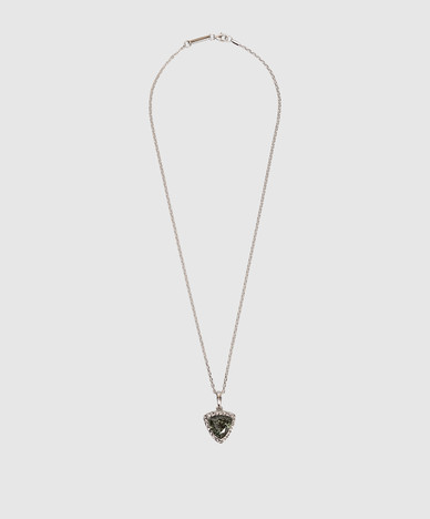 Серебряная цепочка Trillion Tourmaline с белым золотом