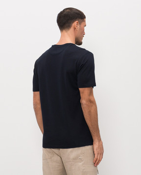 Stefano Ricci Синя футболка з вишивкою емблеми MNH6105050DJ0011