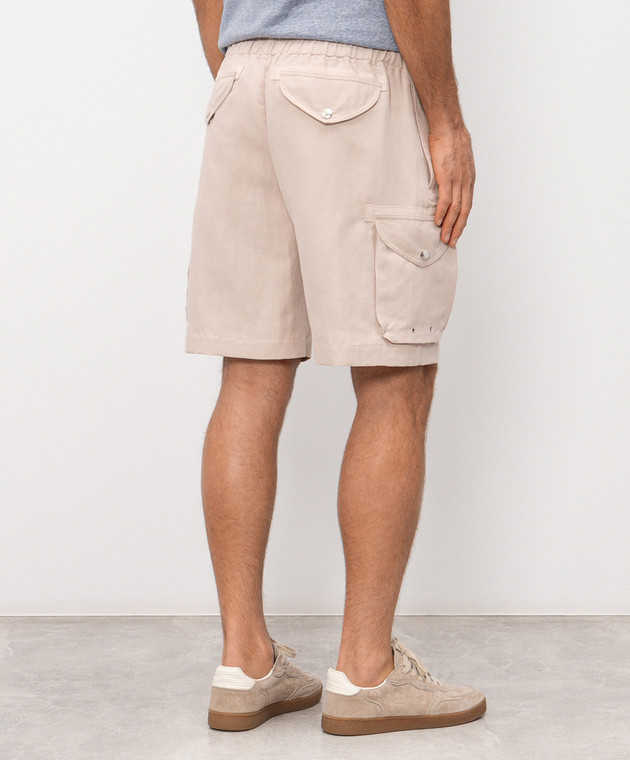Brunello Cucinelli Бежеві шорти-карго MH255U0025 зображення 4
