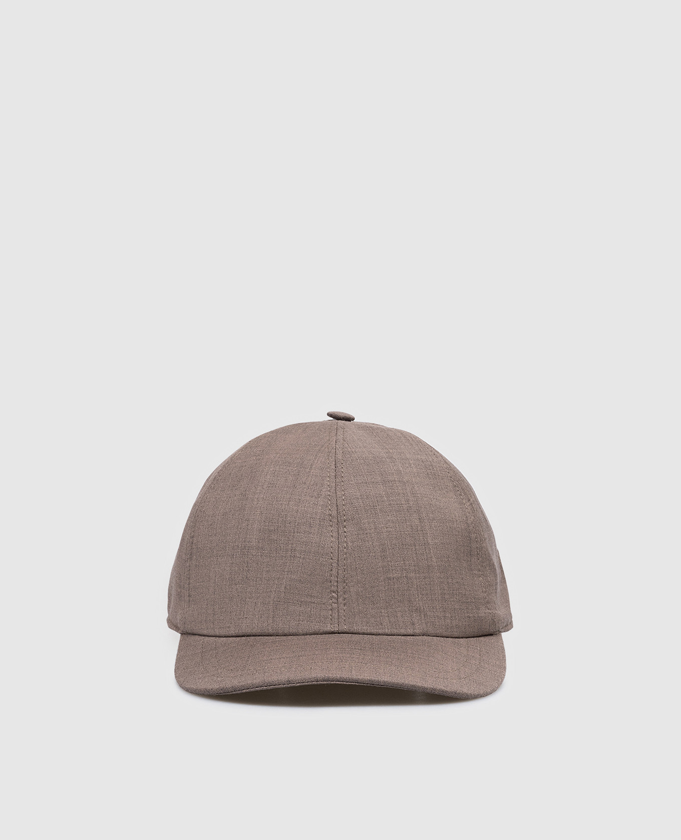 Коричневая кепка из шерсти