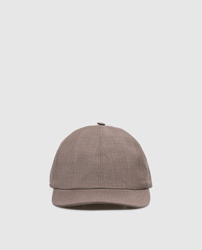 CAPOBIANCO Коричнева кепка з вовни 20MC1UN00